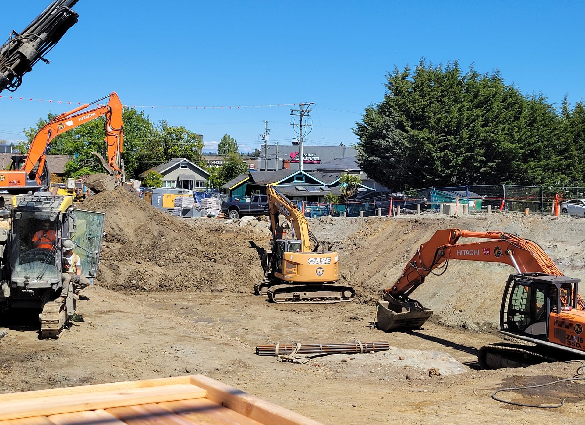 Stonebrook excavator on a Nanaimo residential site